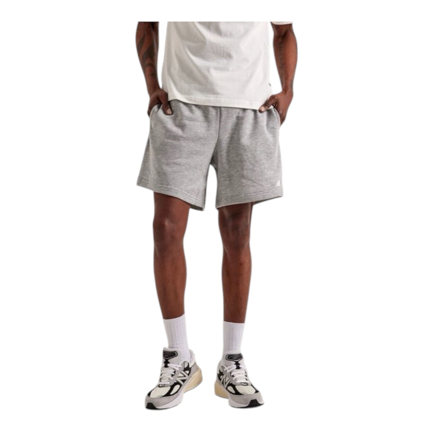 Pantaloncino New Balance grigio french terry - Pantaloncini - New Balance