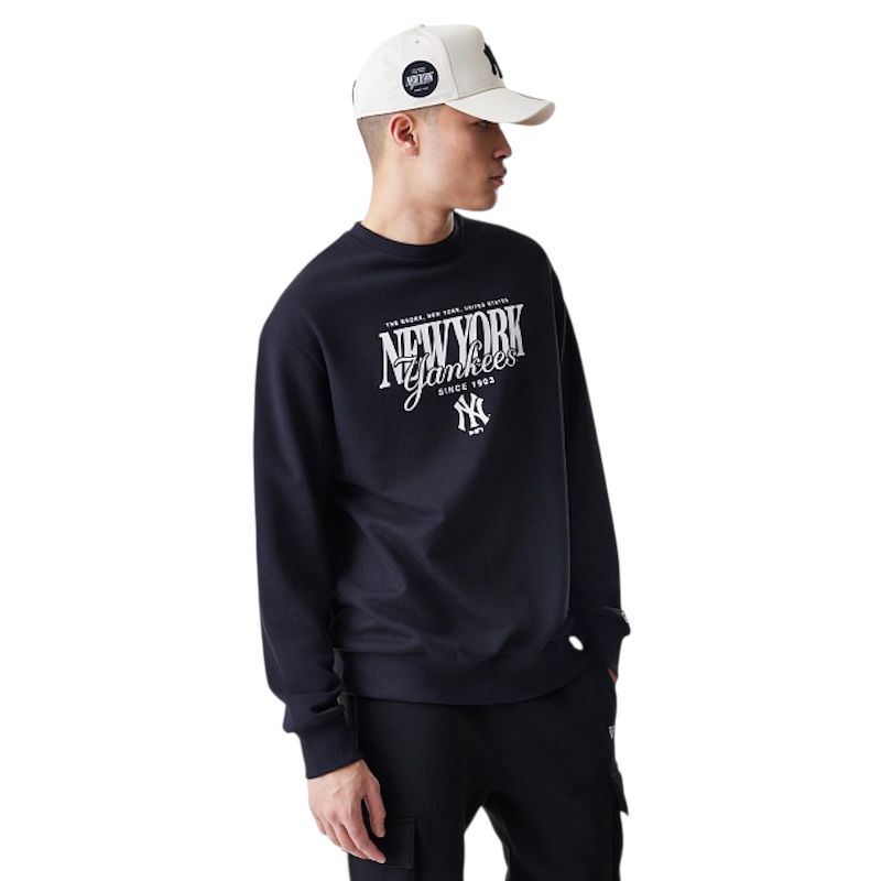 Felpa MLB SCRIPT GRPHC CREW NEY YANKEES BLK - Felpe - New Era