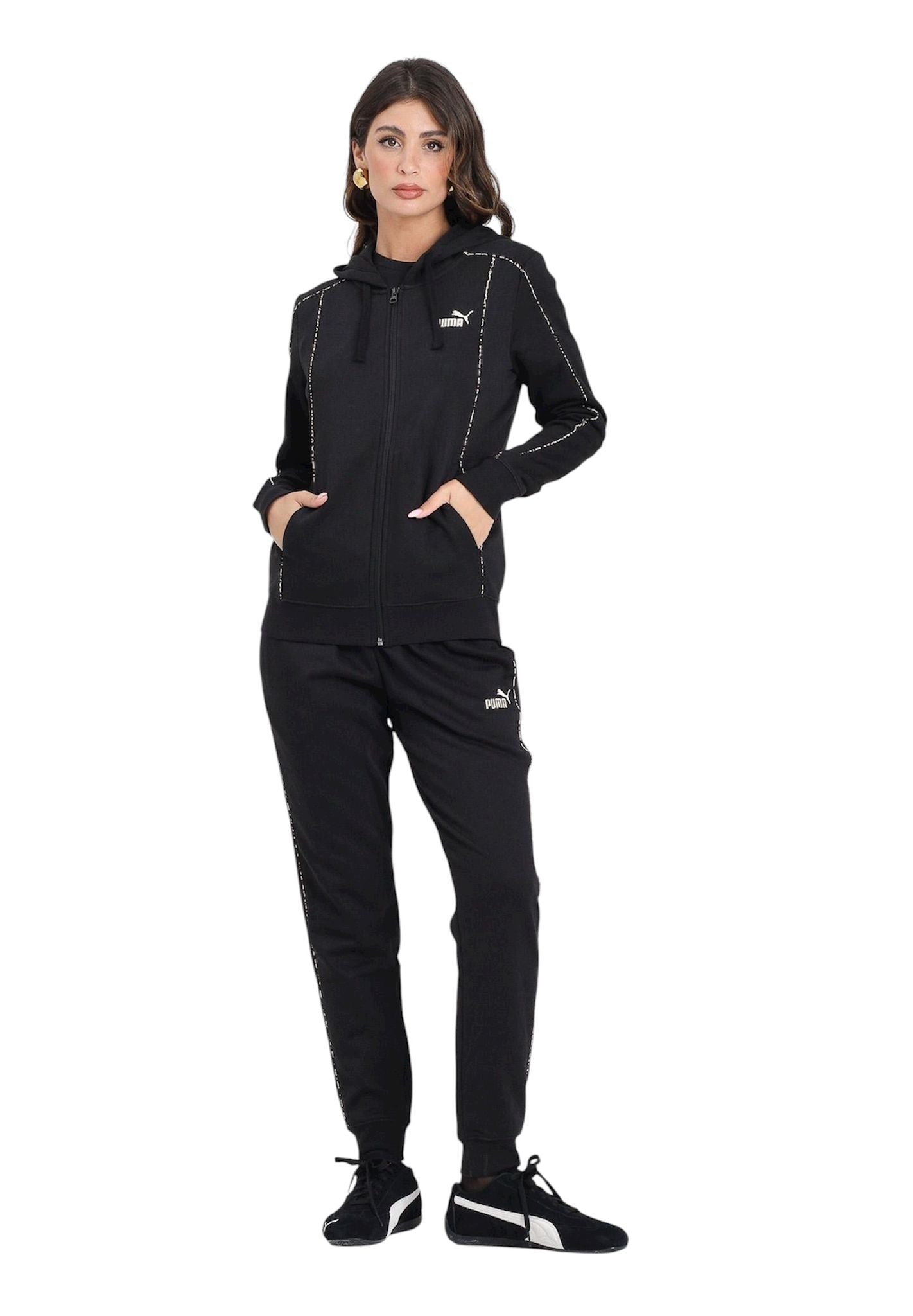 Tuta Puma ESS ANIMAL FZ HOODie Black leopard - Tute - puma