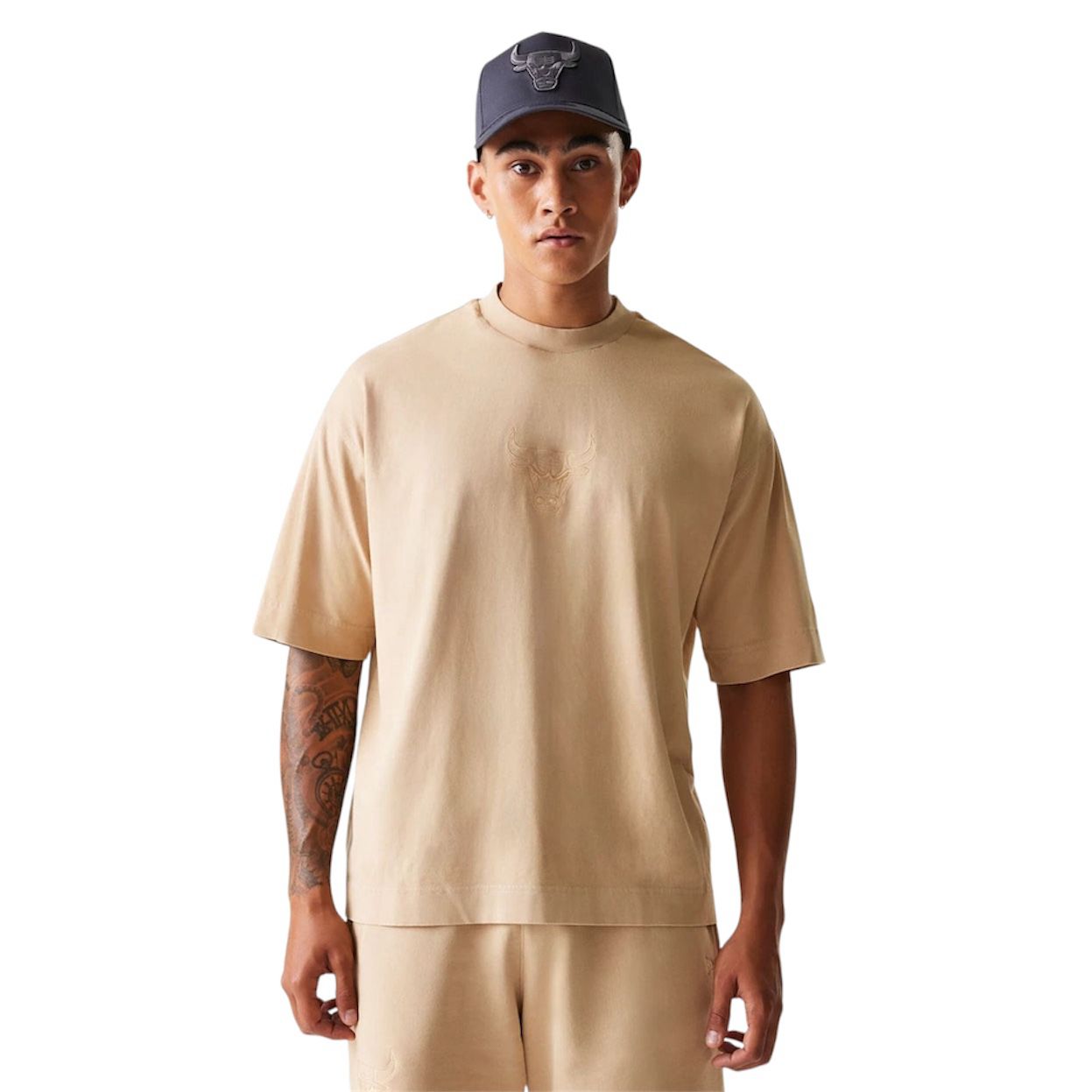 T shirt New era NBA WASHED Chigago Bulls Beige - T-Shirt e Polo - New Era