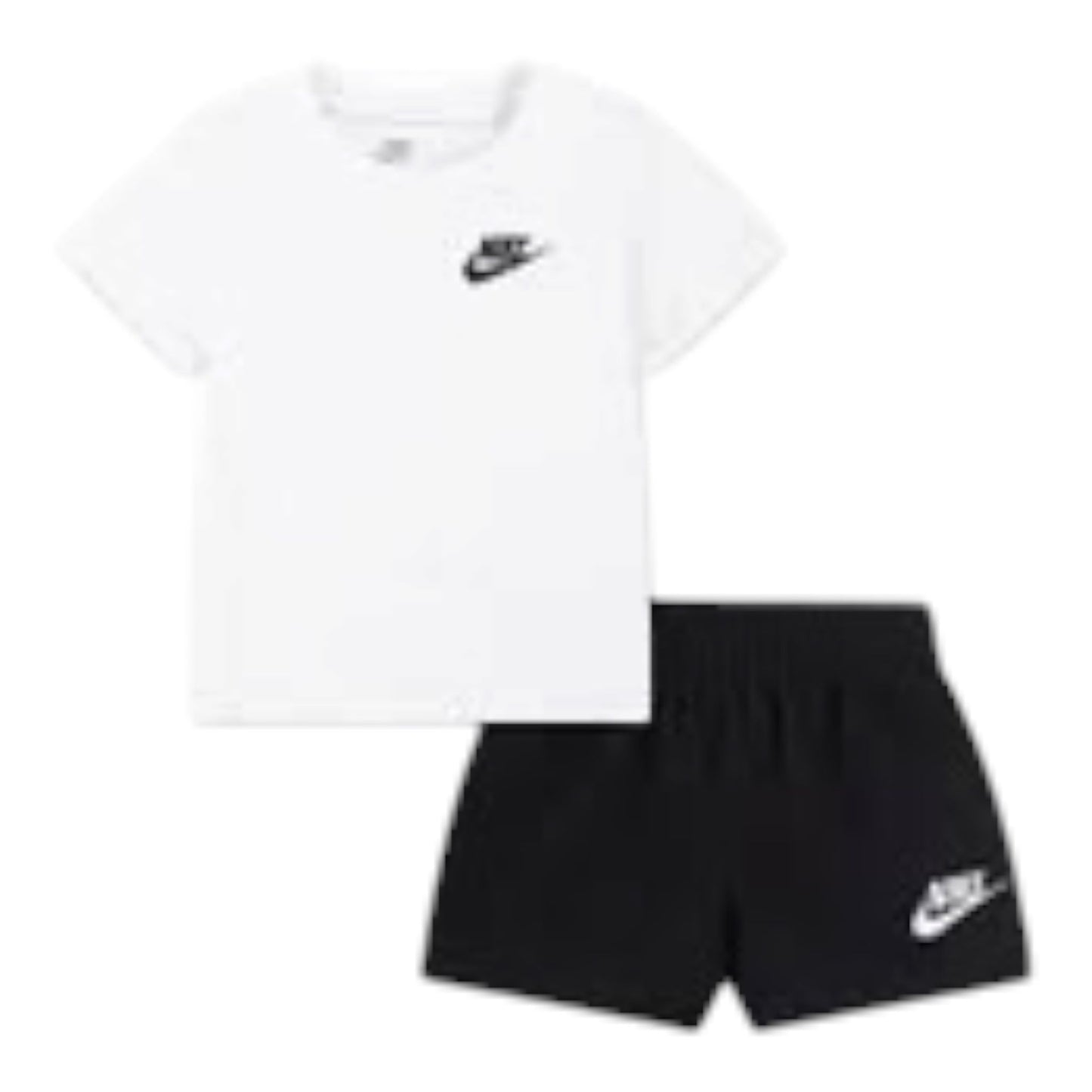 Completino Nike FT SHOR SET Bianco nero da 3 a 7 anni - Completi - Nike
