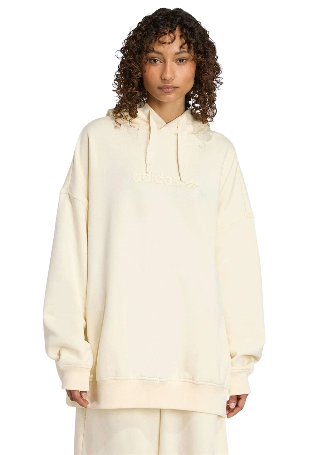 Adidas ESS lin hoodie donna beige - Felpe - adidas