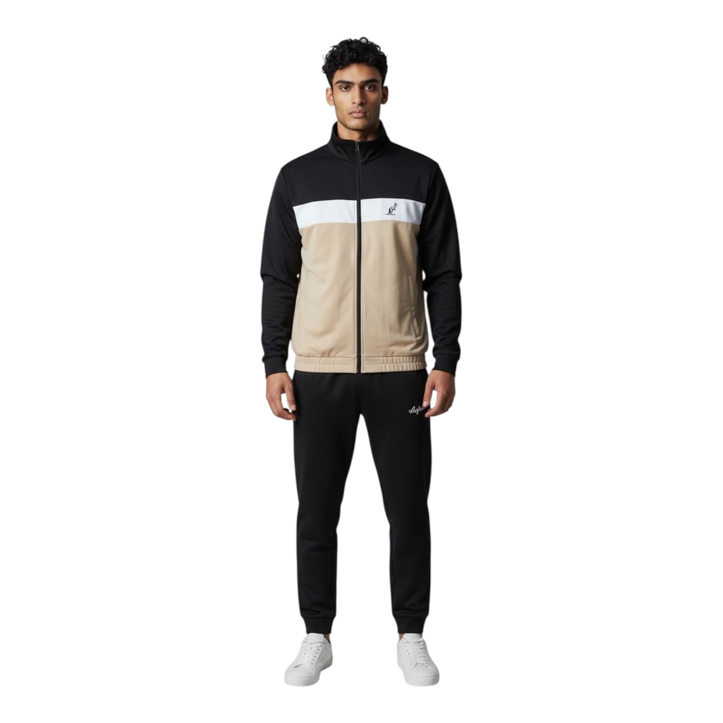 Tuta Australian THEORY IN FELPA ELASTICIZZATA Blu scuro beige - tuta - Australian