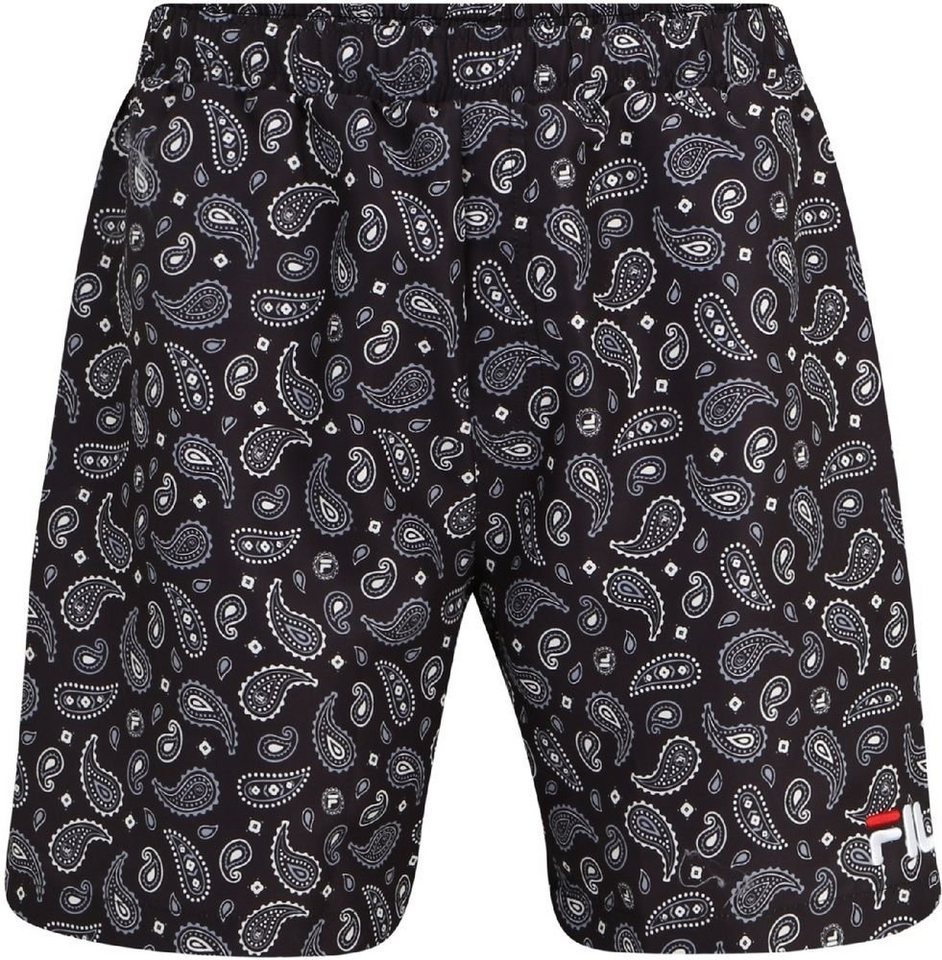 Fila Black Praisley AOP SEOUL AOP beach shorts - Costumi da bagno - Fila