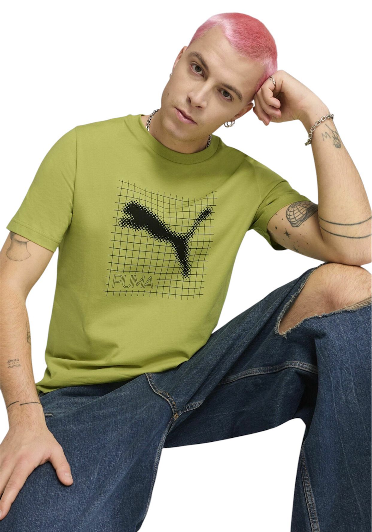 Puma Graphic Tee PUMATECH Yellow - T-Shirt e Polo - puma