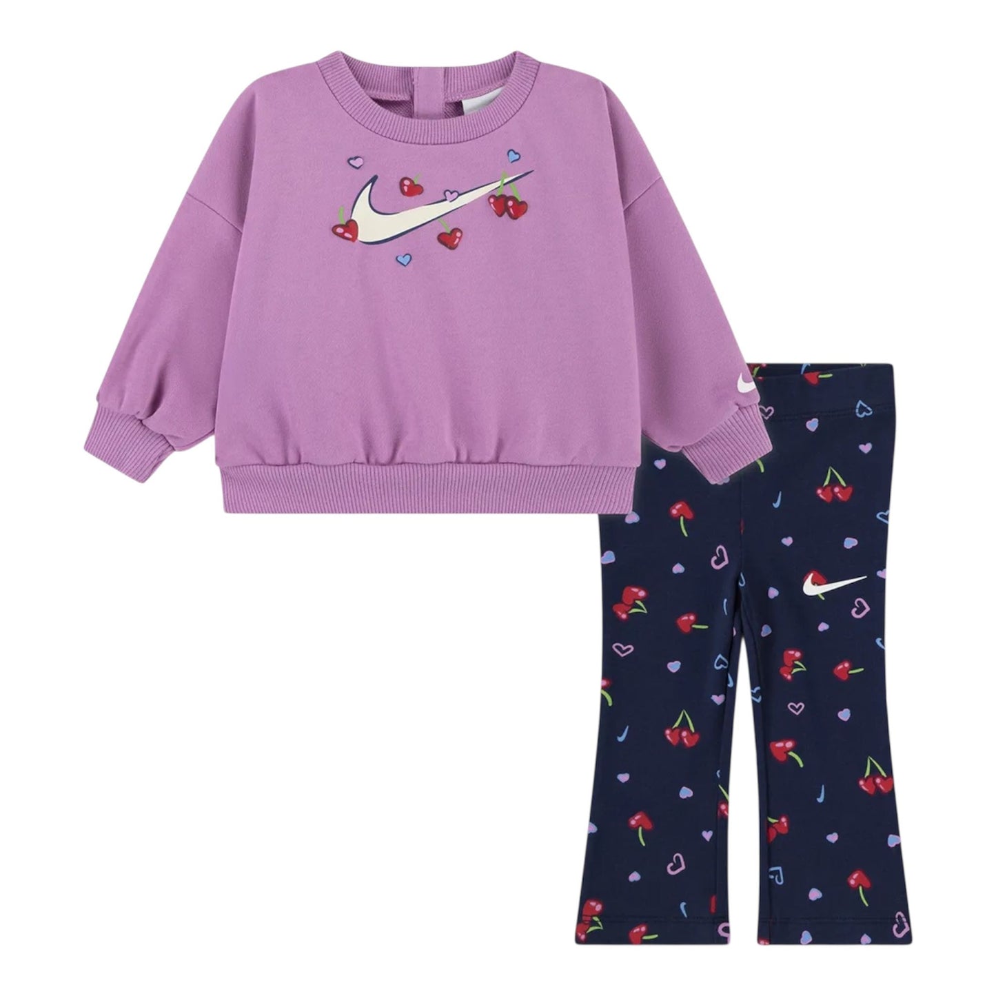 Tuta Nike CREW LEGGING SET strawberry cotone garzato da 3 a 7 anni - Tute - Nike
