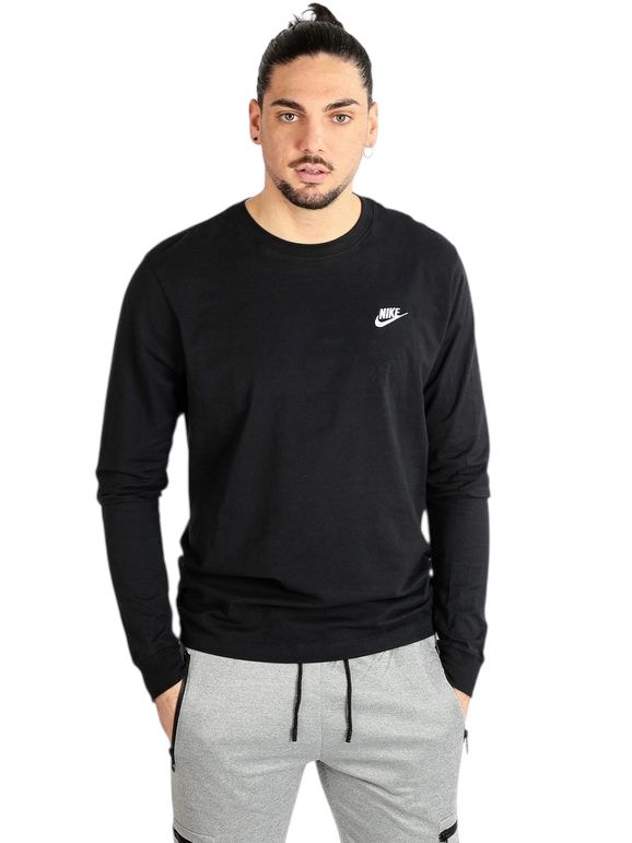 T shirt Nike Manica lunga Nera black - T-Shirt e Polo - Nike