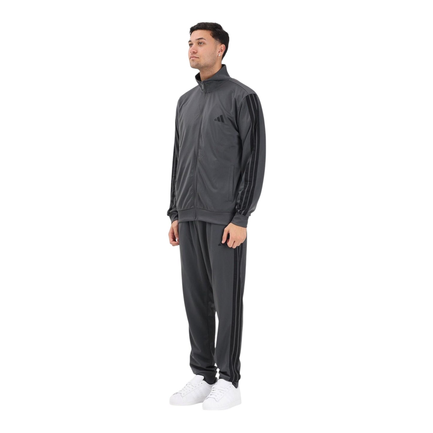 Tuta adidas M 3-Stripes TR TT TS grigio scuro - Tute - adidas