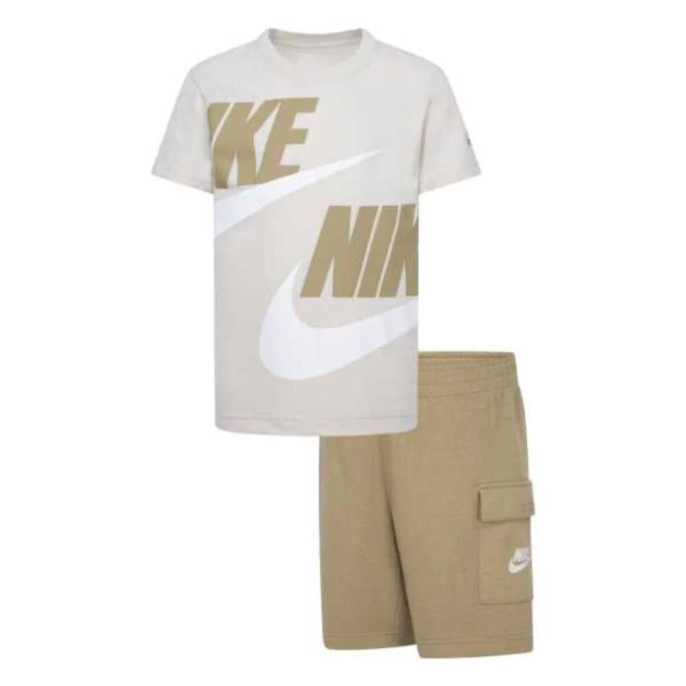 Completo Nike Bambino CARGO SHORT Beige - Completi - Nike