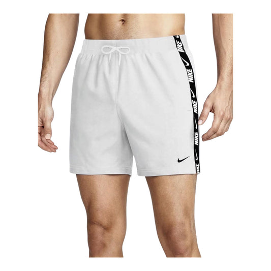 Costume Nike 5 VOLLEY SHORT Bianco striscia nera - Costumi da bagno - Nike
