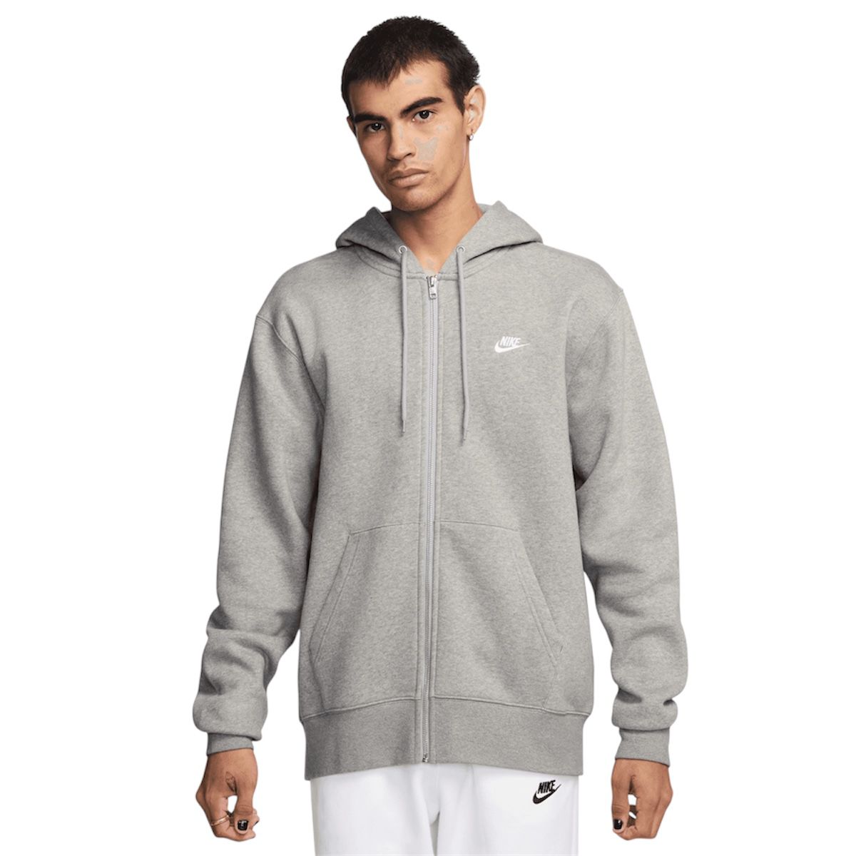 Felpa Nike CLUB BB PO HOODIE con zip Grigia -  - Nike