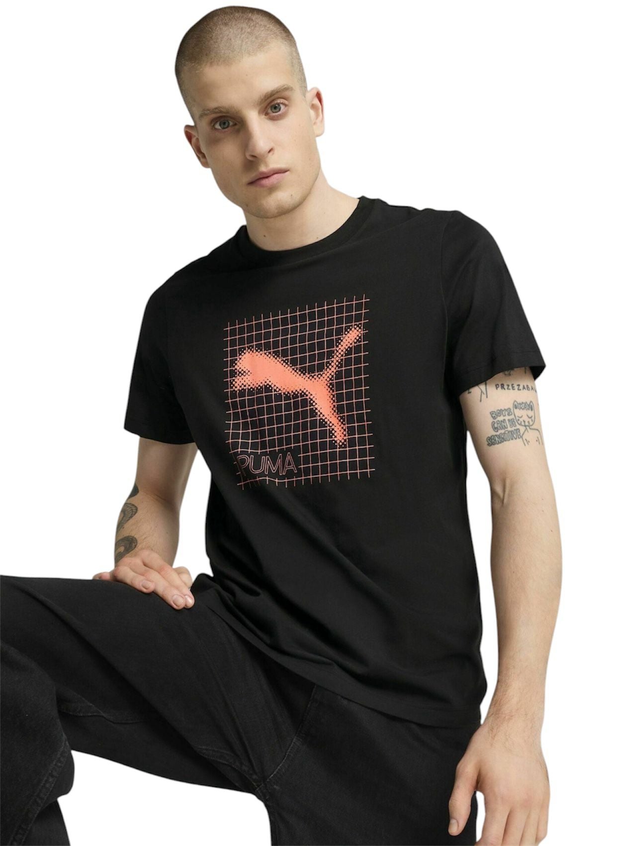 Puma  Graphic Tee PUMATECH Black - T-Shirt e Polo - puma