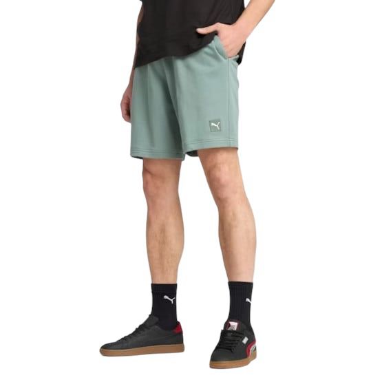 Puma  ESS ELEVATED Shorts Green - Pantaloncini - puma