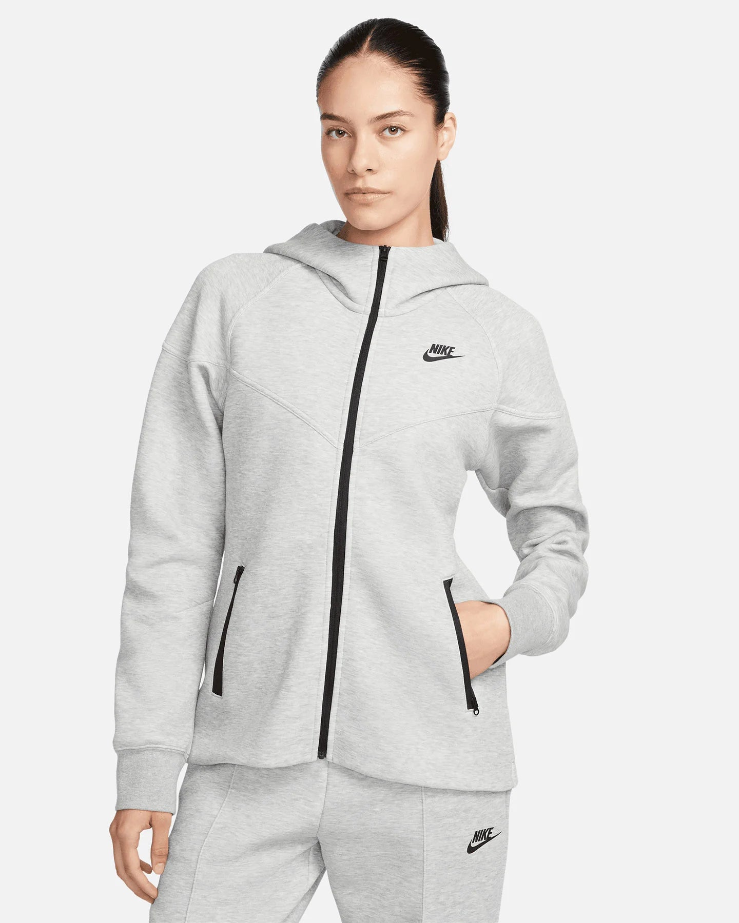 Nike FB8338-010 W NSW TCH FLC WR FZ HDY - Felpe - Nike