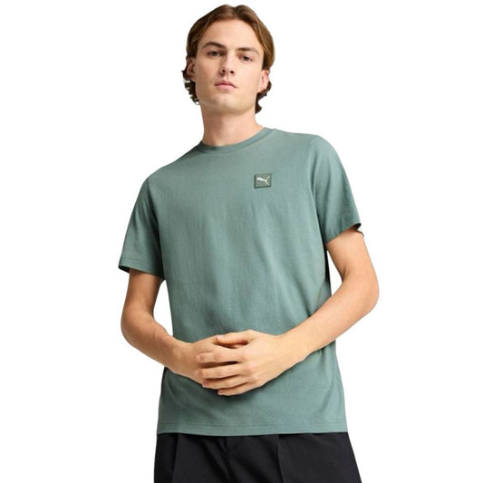 Puma  ESS ELEVATED Tee Green - T-Shirt e Polo - puma