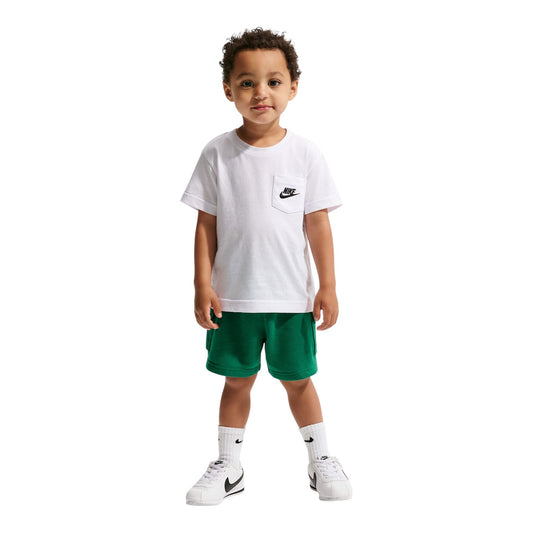Completino Nike NSW PKT TEE FT SHORT SET bianco verde - Completi - Nike