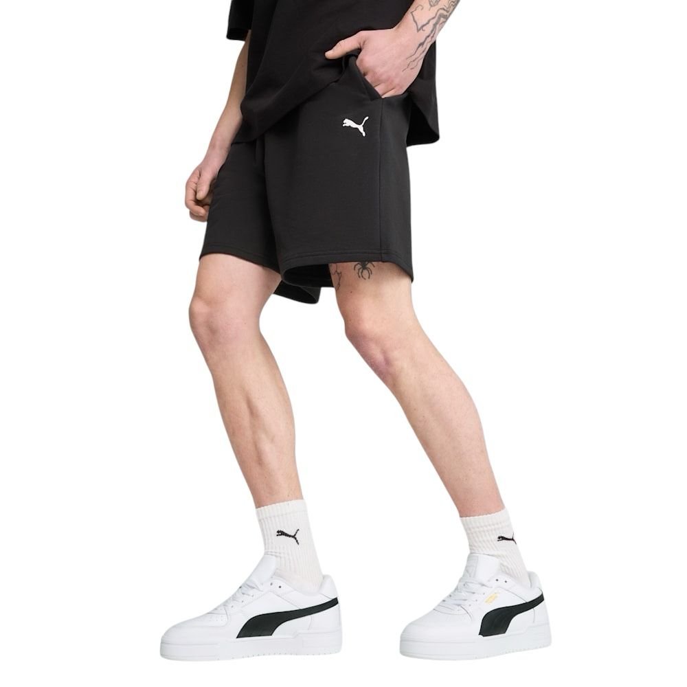 Puma WARDROBE ESS Relaxed short Black - Pantaloncini - puma
