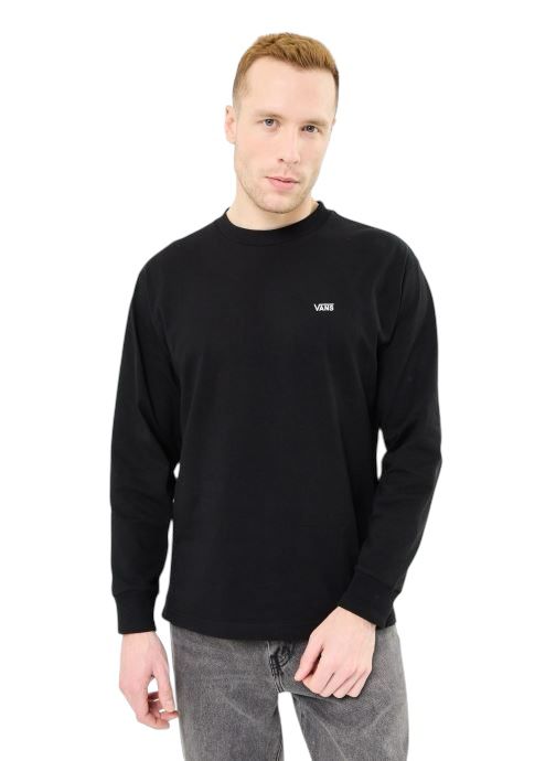 Felpa Vans  LEFT CHEST II LOOSE CREw Black - Felpe - Vans