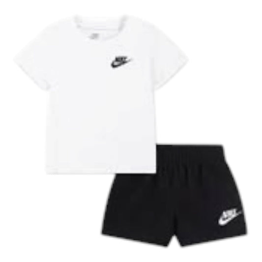 Completino Nike FT SHOR SET Bianco nero - Completi - Nike